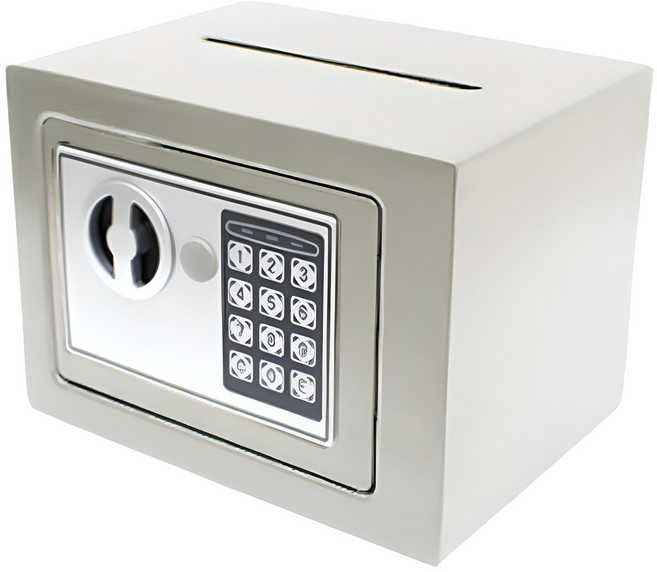 MONGDOL 디지털 지폐투입구 안전 금고 17D, 화이트