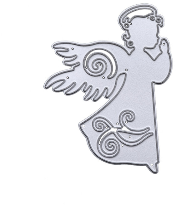 천사 절단 다이 스텐실 스크랩북 앨범 엠보싱 페이퍼 카드 DIY 공예 장식, 은