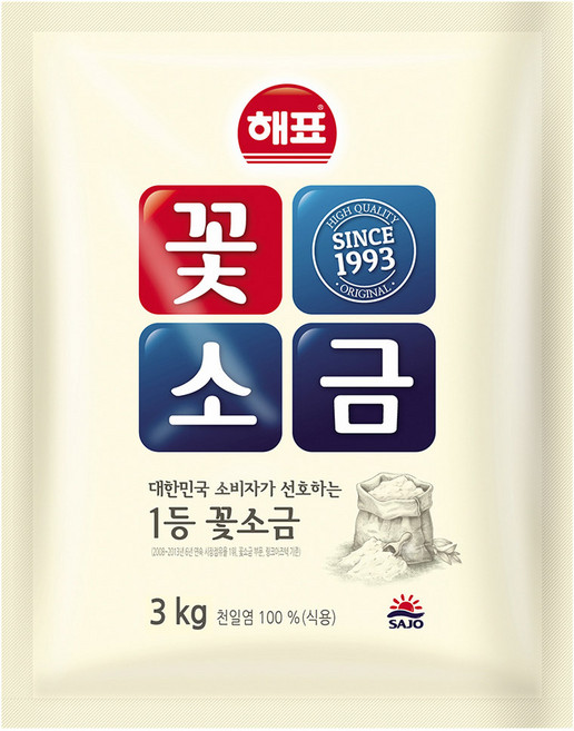 해표 꽃소금, 3kg, 3개