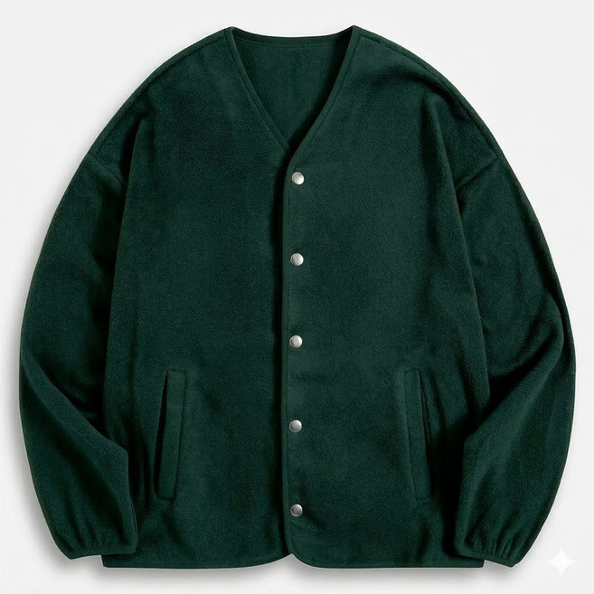 탑보이 소프트 플리스 오버핏 버튼 가디건 (TC028)