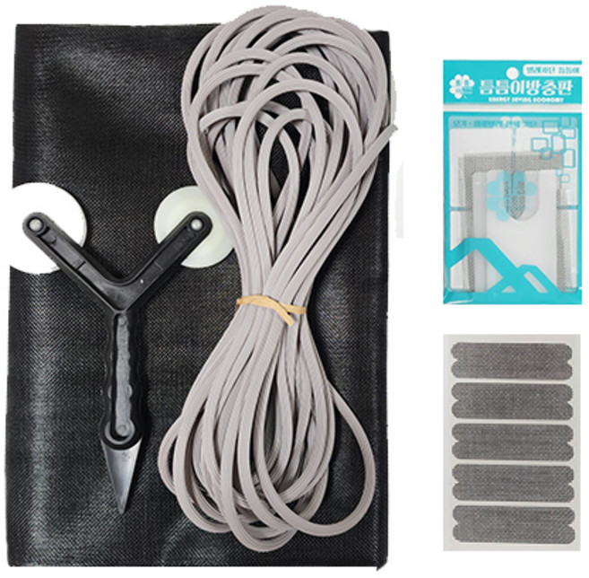 틈틈이 셀프 미세망 세트 1개 벌레차단 방충판 1개 물구멍 테이프 1개 방충망, 1세트