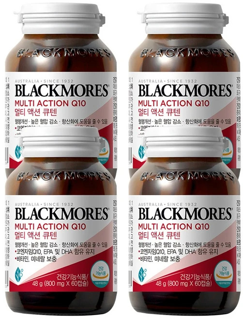 블랙모어스 멀티액션큐텐, 60정, 4개 - 쿠팡