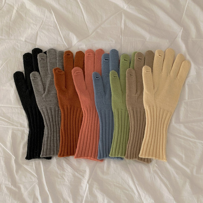 [1+1할인/선물포장]8color 터치 롱 니트 크리스마스 겨울 울 장갑