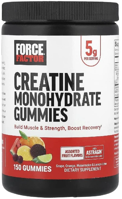 포스팩터 크레아틴 일수화물 혼합과일 Creatine Monohydrate 구미젤리 150개, Force Factor, 크레아틴 일수화물 구미젤리,, 1개 - 쿠팡