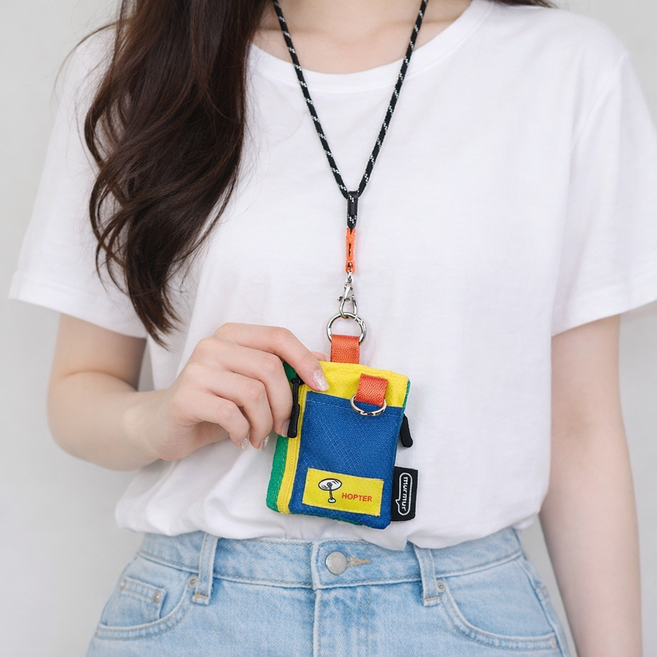 버딩 미니 동전지갑 열쇠케이스 목걸이 방수 카드지갑 학생증 식권 출입증 카드홀더 수납 파우치