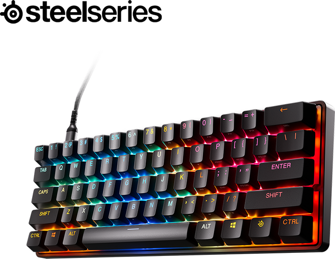 스틸시리즈 Apex Pro Mini Gen 3 US 자석축 기계식 게이밍 키보드 / 공식 판매점, 스틸시리즈 유선기계식 키보드, Apex Pro Mini, 멀티컬러, ST-64913, 마그네틱축(자석축)