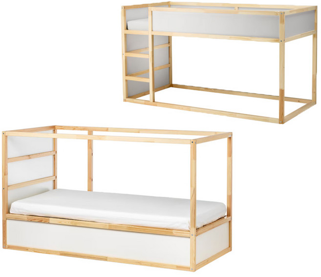 이케아 KURA 양면 싱글침대 풀세트 (매트리스포함)/200x90cm, 상세페이지 참조