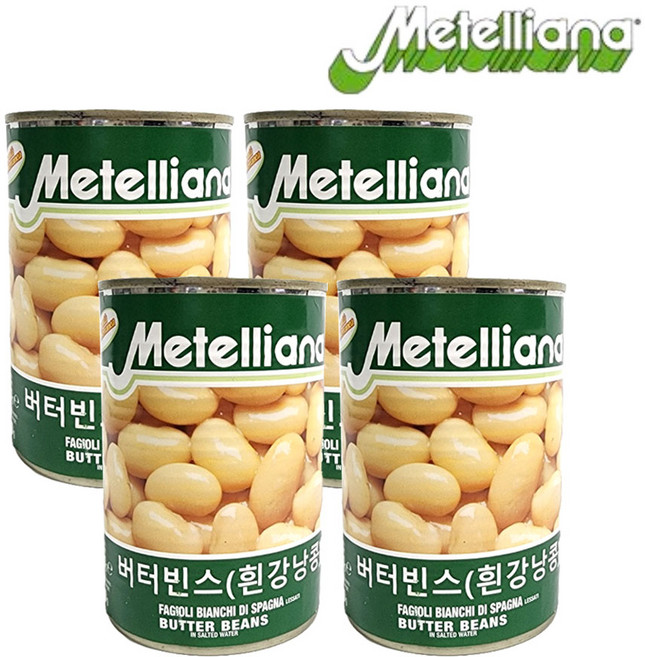 메텔리아나 버터빈스 삶은 흰강낭콩 통조림 400g X 4개, 1개, 어묵스프(6g)