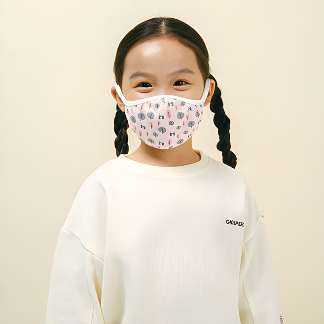 별과모래 3D 입체마스크 국산 순면 100% 겨울용 방한대 신생아 영아용, 스노우빌, 1개, 1개입