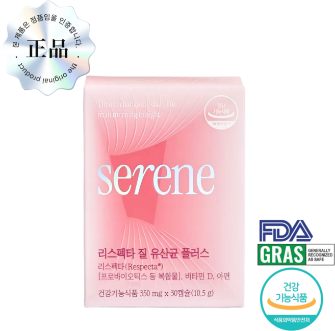 리스펙타케어 세렌 유산균 질건강 장케어 여성보조제, 1박스, 30정