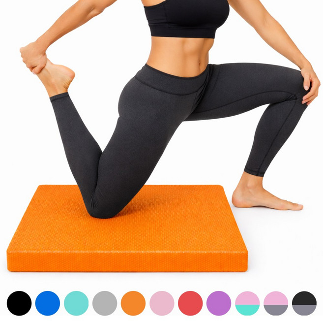 에픽스 두꺼운 데드리프트 밸런스 패드 필라테스 요가 재활 보조매트, 바이탈 오렌지