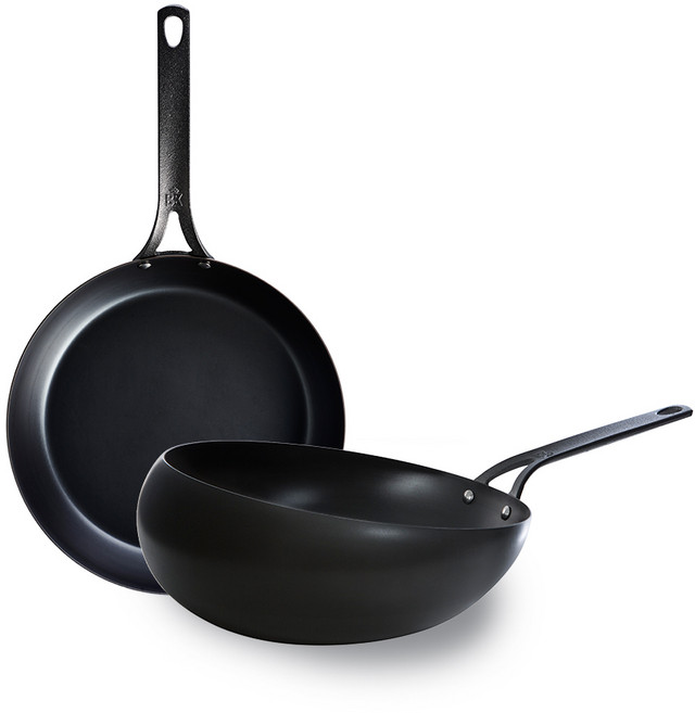 BK 비케이쿡웨어 블랙스틸 프라이팬+궁중팬 2종 SET, 1세트, 프라이팬 28cm BK2065+워카랑 BK2089, 블랙