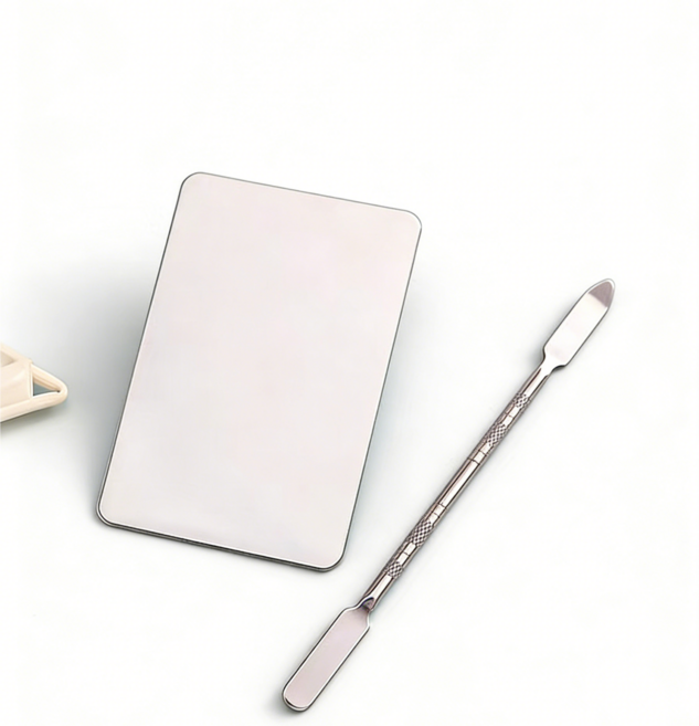 전문메이크업 링팔레트 스테인리스팔레트, 2개, 실버