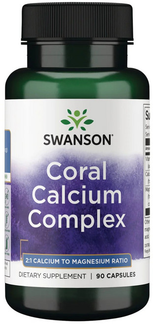 Swanson 斯旺森 珊瑚鈣複合物膠囊, 1個, 90錠