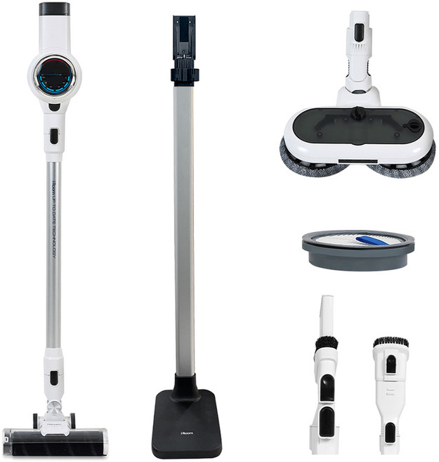 iRoom 무선청소기 윈드포스 F9 + 다양한 구성품 + 평생AS, F9 무선청소기, 화이트