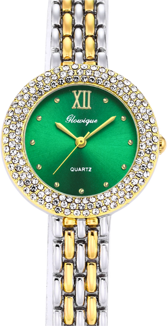 글로윅 방수 럭셔리 여성 쿼츠 메탈 손목시계