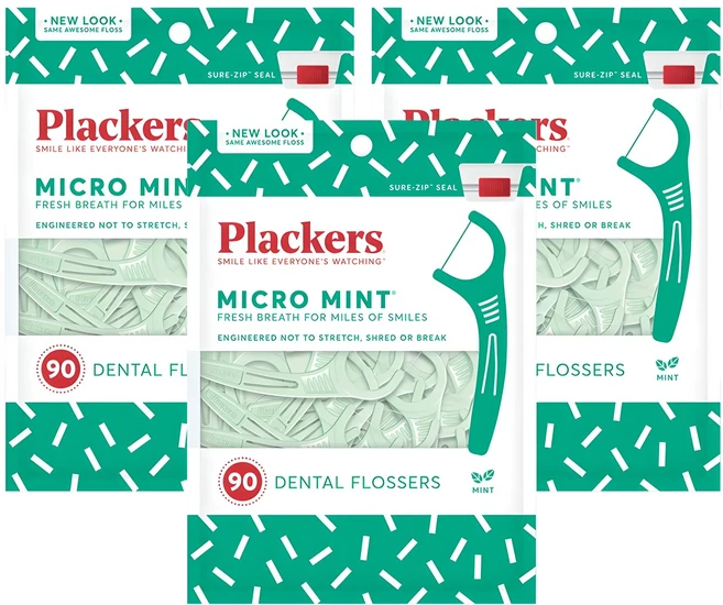 플랙커스 마이크로 민트 치실, 8cm, 90개입, 3개 - 쿠팡