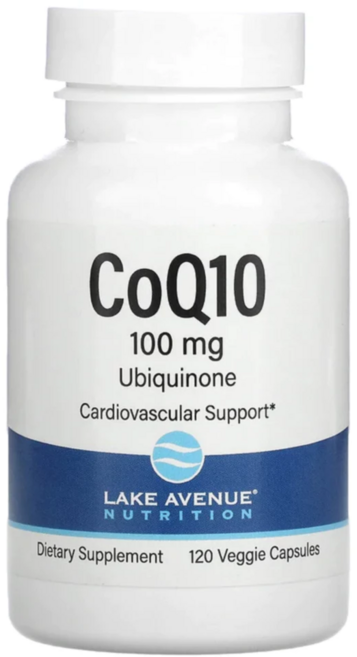 레이크애비뉴뉴트리션 CoQ10 유비퀴논 USP 100mg 120 캡슐 코큐텐 코엔자임 Q10, 1개, 기본, 120정