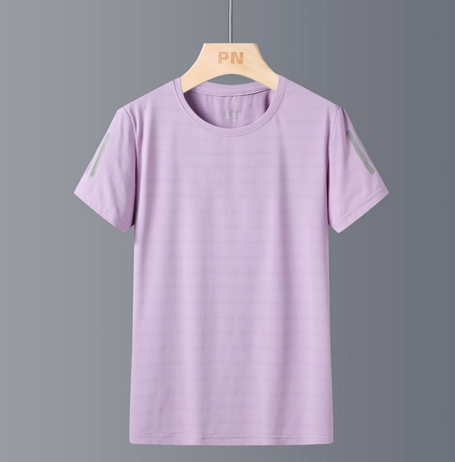 冰絲涼感短袖T恤女款 大碼M-5XL 透氣速乾運動上衣