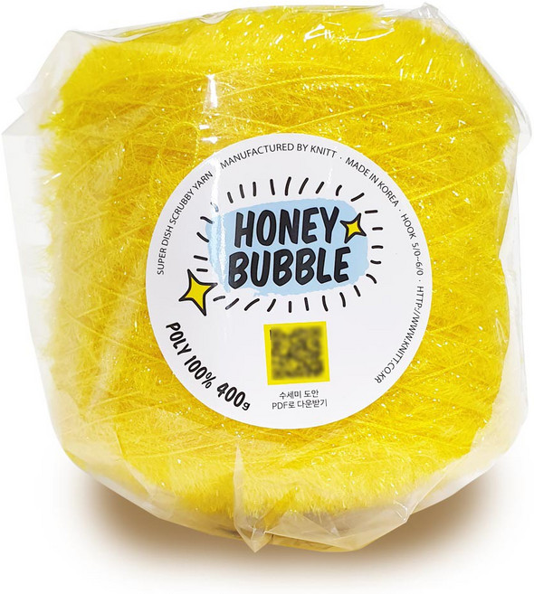 니뜨 허니버블 수세미 콘사 400g, 04옐로우, 1개