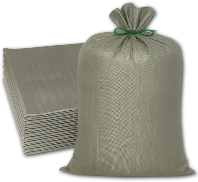 샵리빙 끈달린 폐기물 낙엽 대용량 마대 자루, 10장, 카키