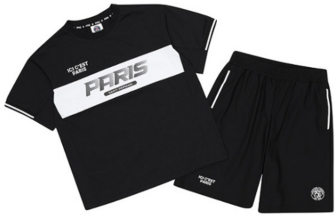 7층 에스핏 주니어 평촌점 여름 상품 PSG 절개 터프 싱글 5부 세트 블랙 (SJZ304MKTR74)