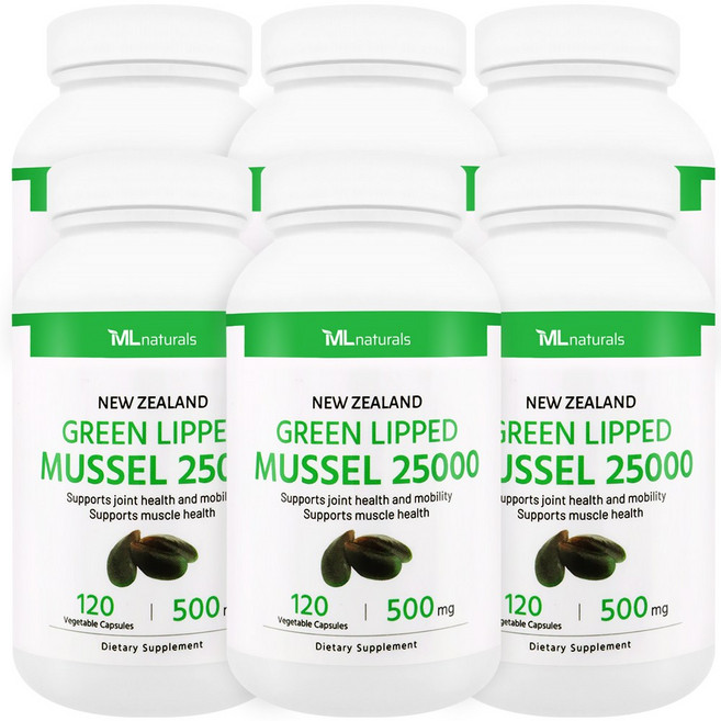 마이라이프 내추럴스 뉴질랜드 초록입홍합 25000, 120정, 6개