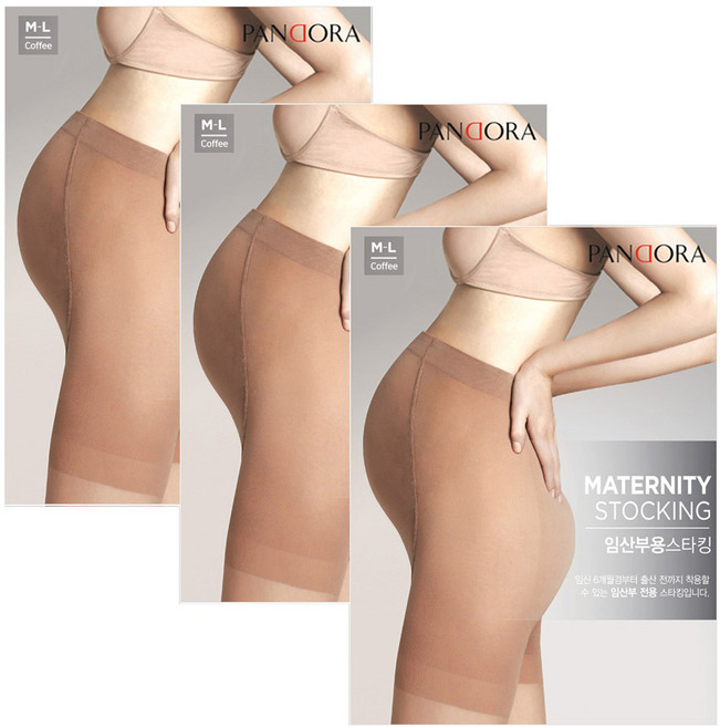 판도라by비비안 하이써포트 임산부용 팬티스타킹 3매
