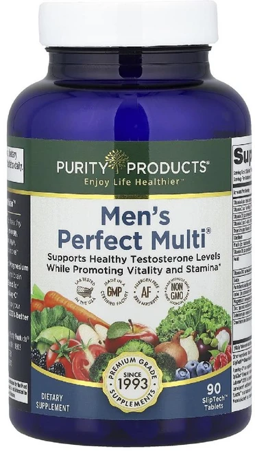 퓨리티프로덕츠 남성 종합비타민 Mens Perfect Multi 타블렛 90정, 1개 - 쿠팡