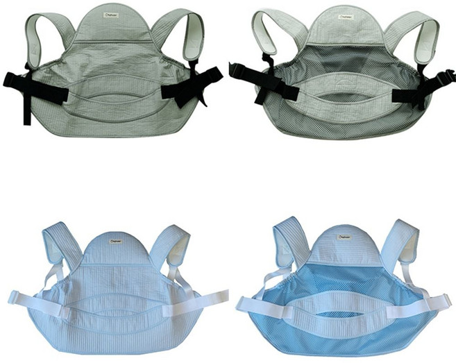 나와니스_ 베이비꼬 조끼형 아기띠 포대기 5부 (까꿍) su0+370Qc, 여름망사형_블루