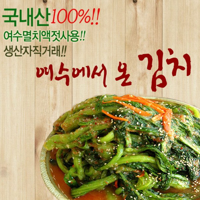 초록사랑 전라도 여수 돌산갓물김치 여수갓물김치, 1개, 5kg