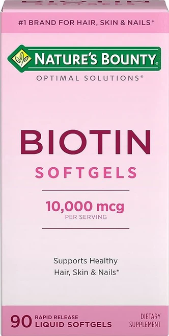 네이처스바운티 옵티멀 솔루션 비오틴 10000mcg 소프트젤 90정, 1개 - 쿠팡