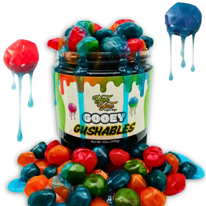 꾸덕한 젤리 Gooey Gummies Gushables 라즈베리 구샤블 캔디, 369g, 369g, 1개