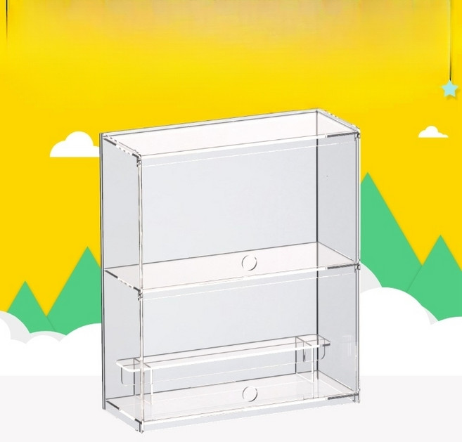 2단 아크릴 케이스 진열장 전시 피규어 박스 장식장 rc카 2층 선반 보관함 보관 상자, E.대용량 수납랙 + 2단 사다리