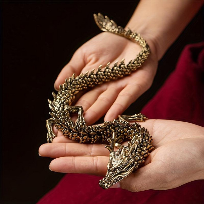 블랙 골드 드래곤 본 아트 인테리어 장식, 블랙골드