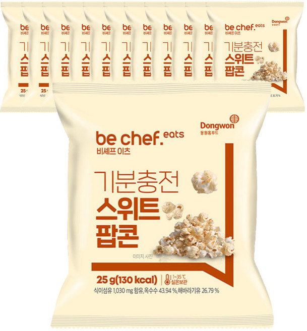 비셰프 이츠 기분충전 스위트 팝콘, 25g, 10개