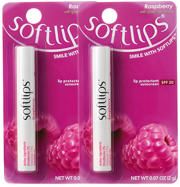 소프트립스 립밤, 라즈베리, 2g, 2개