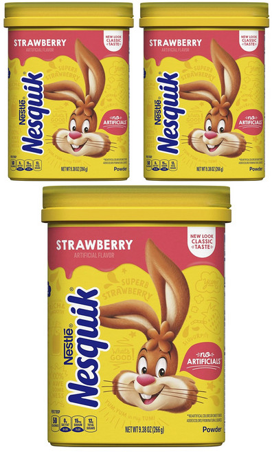 네스퀵 파우더 스트로베리, 266g, 1개입, 3개
