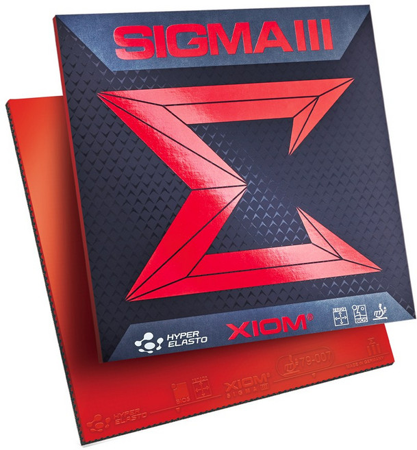 엑시옴(XIOM) 공식 본사 직영 탁구 러버 시그마 3, 흑색, 1개