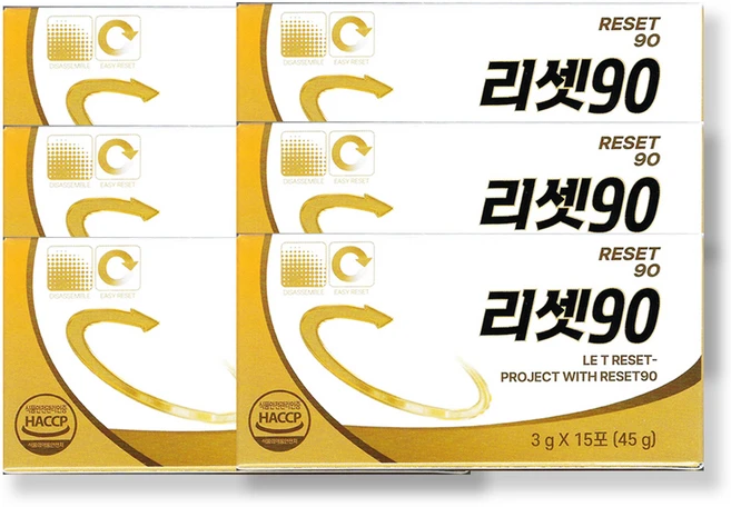 리셋 90 더 강력한 탄수화물 컷팅제 보조제 다이어트 효소 추천 카르니틴 여성 남성 뱃살 건조 맥주 효모 파로 효소 단백질 유산균 쾌변 분말 스틱, 15회분, 6개 - 쿠팡
