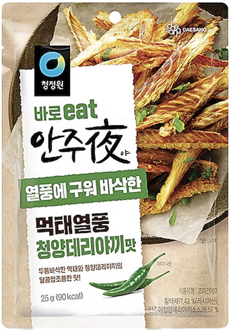 대상 청정원 안주야 먹태열풍 청양데리야끼맛 5p, 25g, 5개