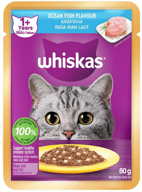 Whiskas 偉嘉 幼貓專用 鮪魚口味 濕糧, 80g, 1個