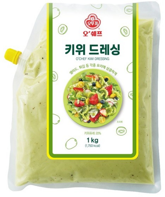 오뚜기 키위 드레싱 2kg 9개 키위소스 샐러드드레싱 과일소스, 1kg, 4개