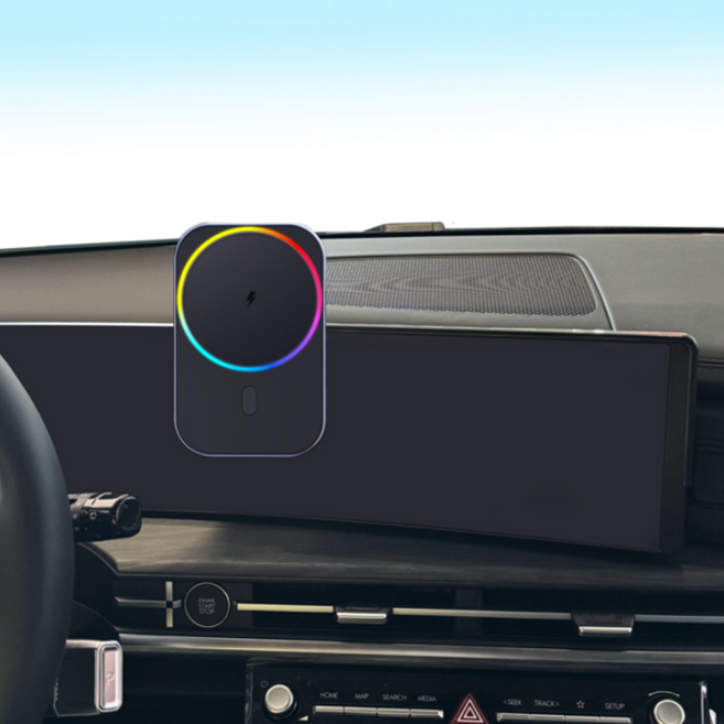 지시그니처 싼타페 MX5 핸드폰 휴대폰 거치대 맥세이프 무선충전 쿨링팬 S26-H1Y, 블랙, 1개