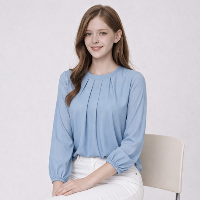여성 구김없는 시원한 링클프리 하객룩 쉬폰 블라우스 3종_RDSFB037