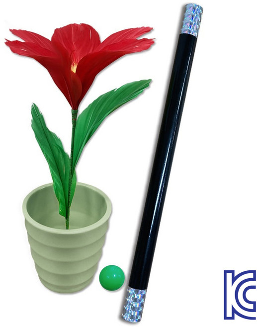 (KC인증) JL매직 신기한 꽃 마술 초보 마술 완드투플라워 어린이 마술 도구 학예회 발표회 장기자랑, 1세트