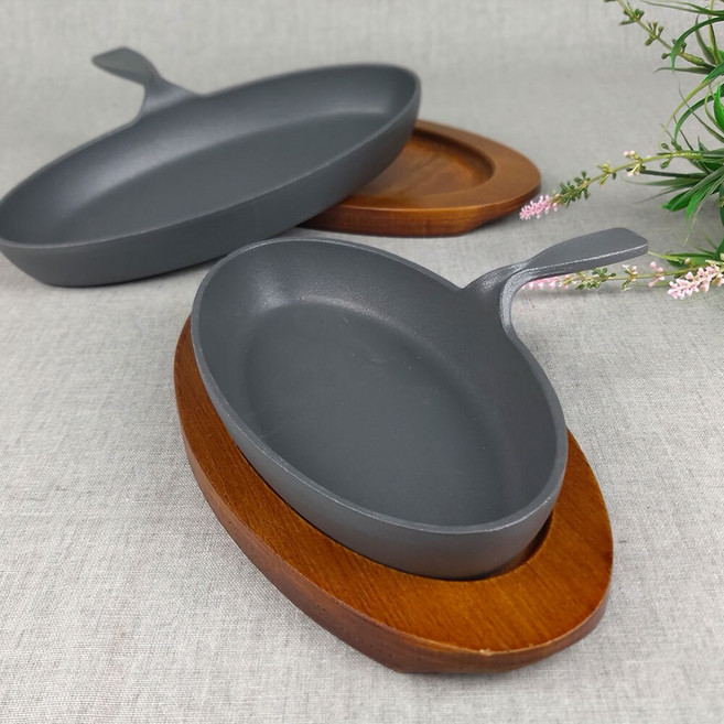 MS AL 타원 그릴팬 소 21.5 AA 목판 세트 스파게티 알루미늄, MS AL타원그릴팬 소 21.5 (173393, 1개