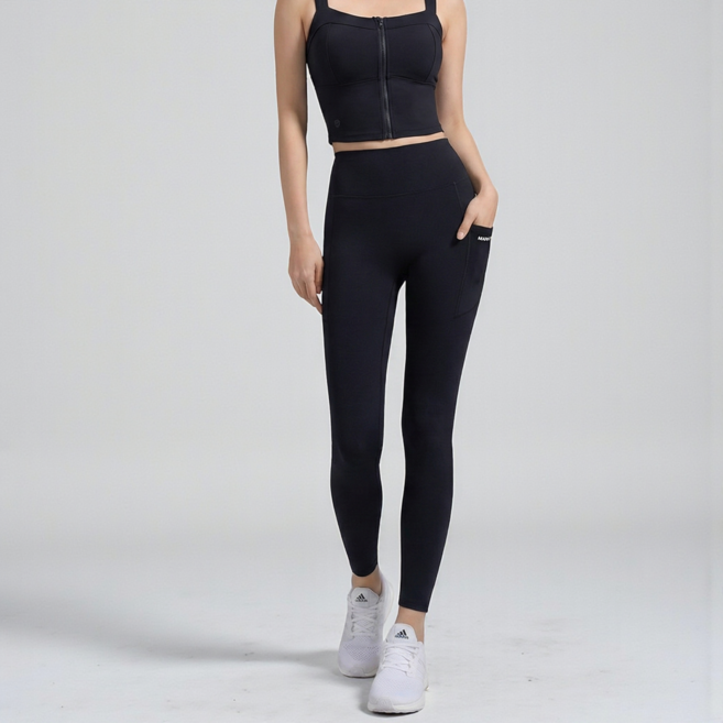 마린웨이브 노와이존 엘라스틴 폰 포켓 하이웨스트 레깅스 팬츠