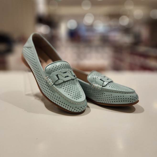 [금강제화] 랜드로바 여성 쿠션 캐주얼 펀칭 로퍼 LANSLC4222WK2 민트