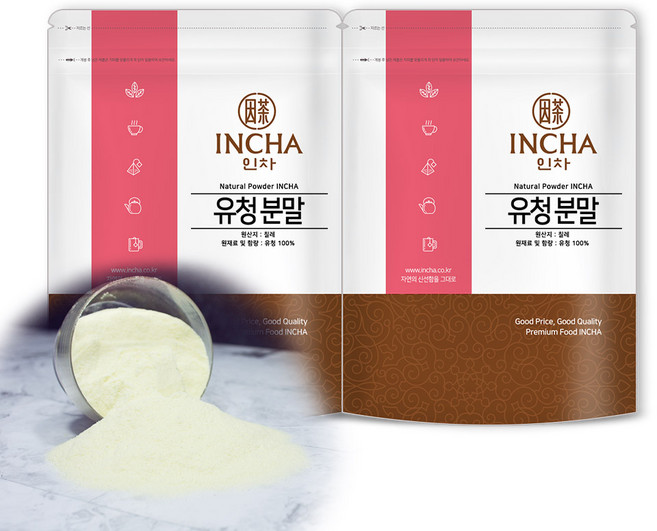 인차 수입 유청분말 유청 단백질 분말, 2개, 400g